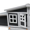 Wooden Chicken Coop,Waterproof Outdoor Large Chicken House for 4 Chickens, with a Removable Tray,Nesting Box, Wire Fence, and Other Compartments.